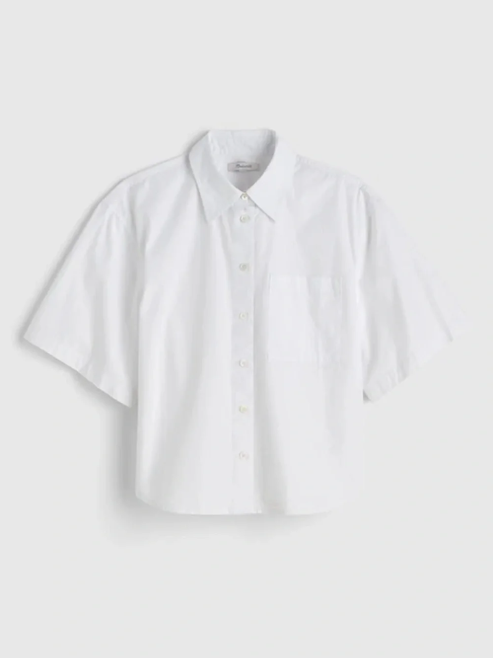 Madewell Straight-Hem Short-Sleeve Shirt in Poplin - Picture 5 of 5